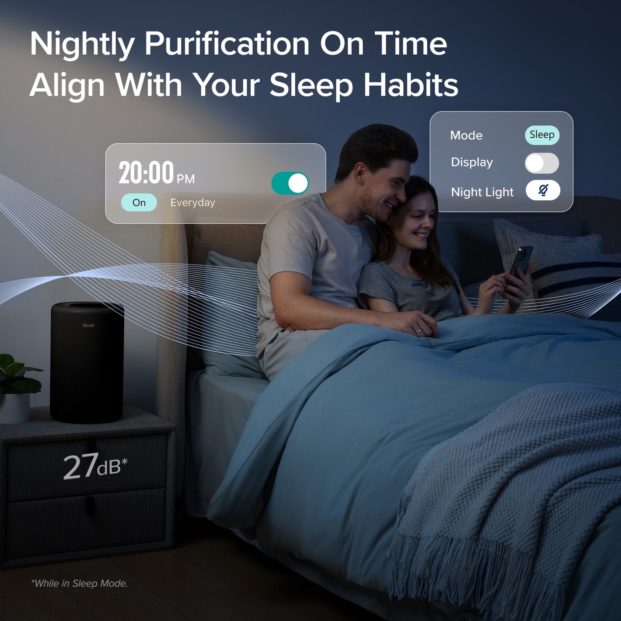 Levoit Core® 200S - P Black Smart Air Purifier - Levoit